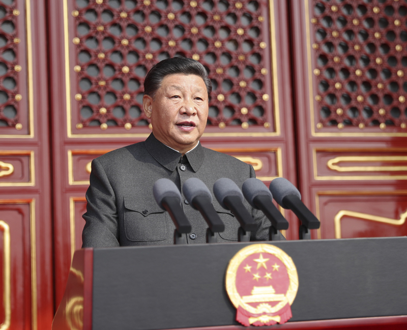 10月1日上午，慶祝中華人民共和國成立70周年大會(huì)在北京天安門廣場(chǎng)隆重舉行。中共中央總書記、國家主席、中央軍委主席習(xí)近平發(fā)表重要講話。